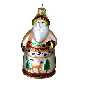 Christopher Radko Woodland Winds FROSTY LEAF JR Santa Glass Ornament 99-715-0